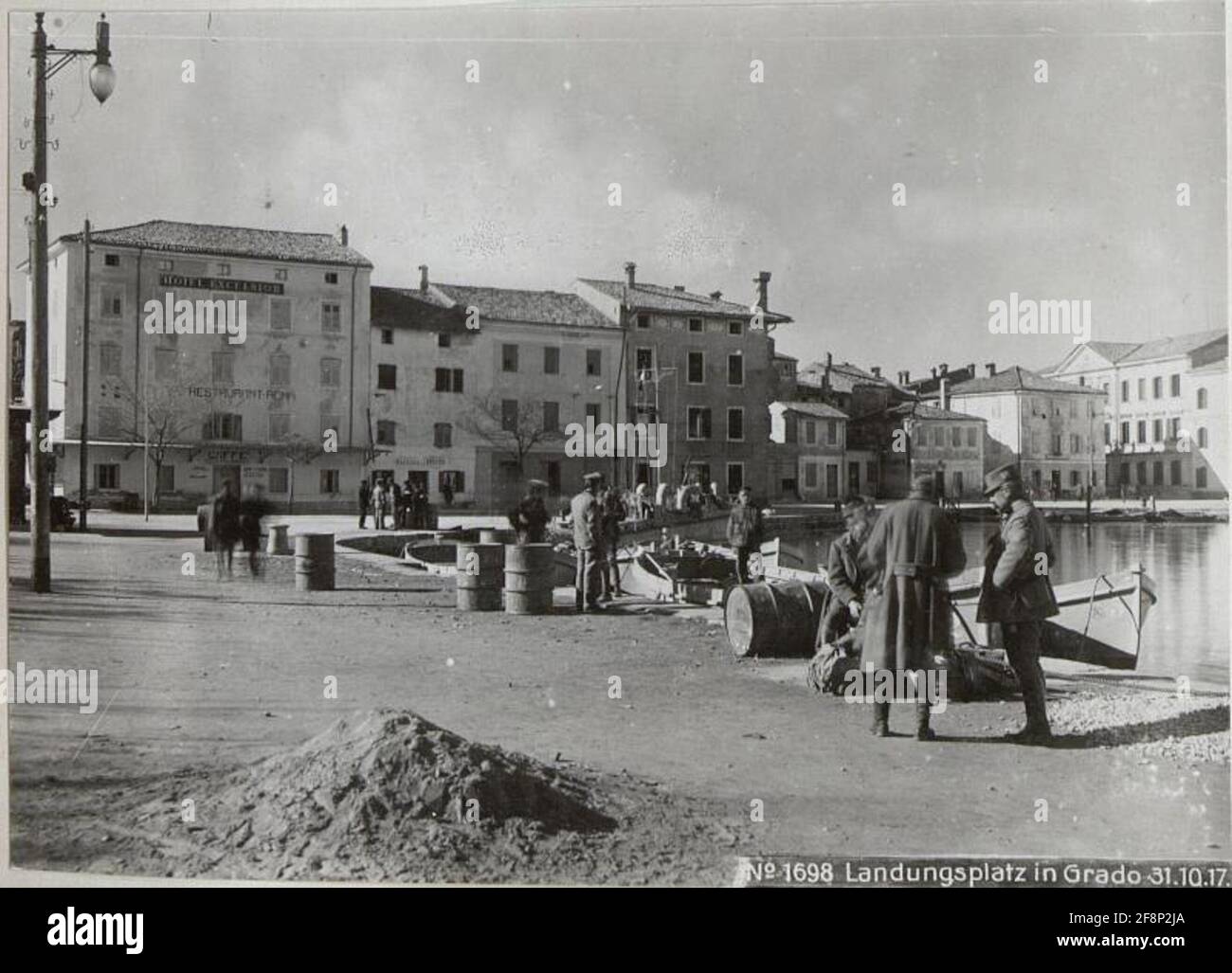 Landungsplatz in Grado 31.10.17. . Stockfoto