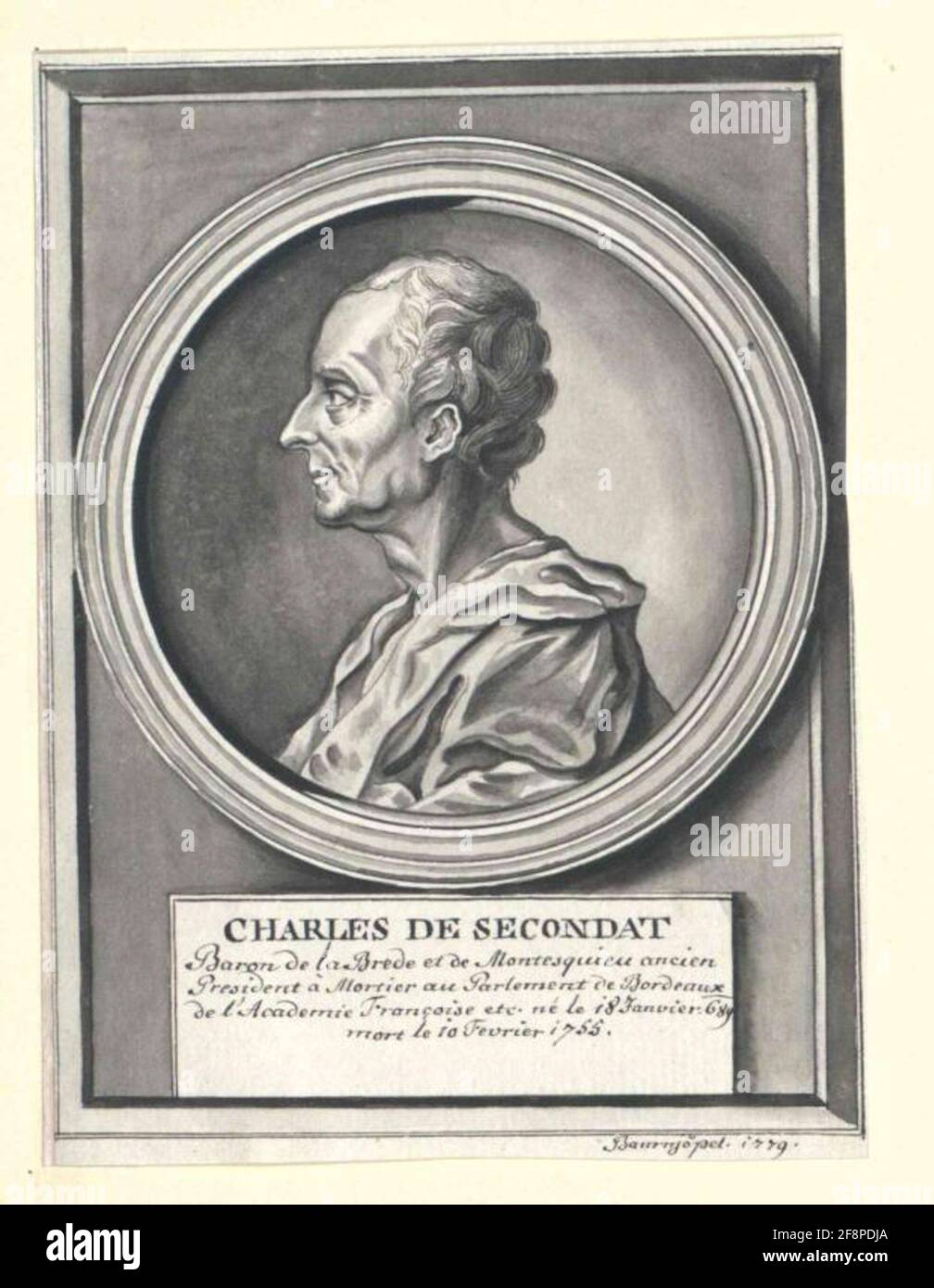 Montesquieu, Charles Baron der gezüchteten und. Stockfoto
