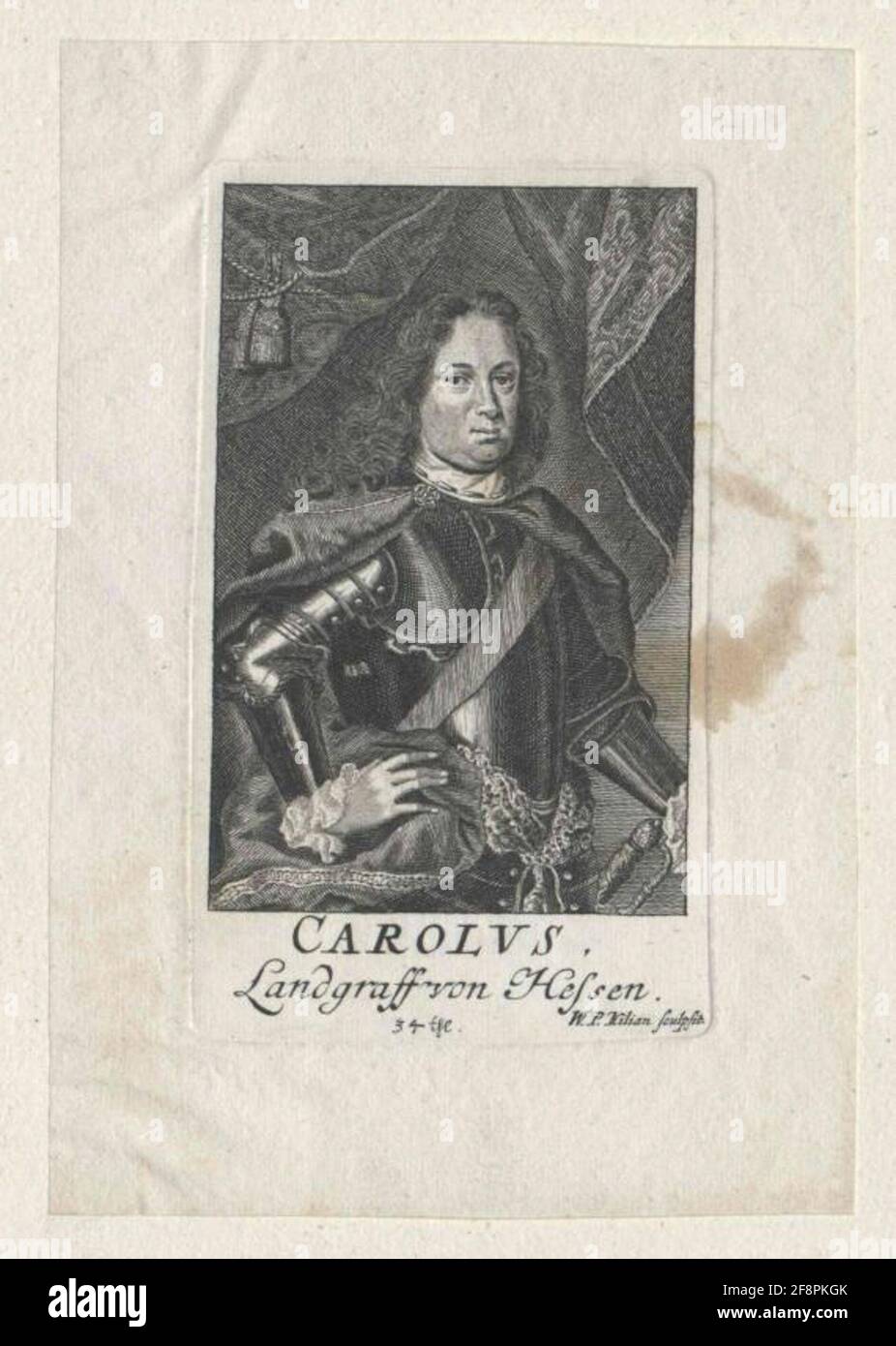 Karl, Landgraf von Hessen-Kassel Stecher: Kilian, Wolfgang Philipp Stockfoto