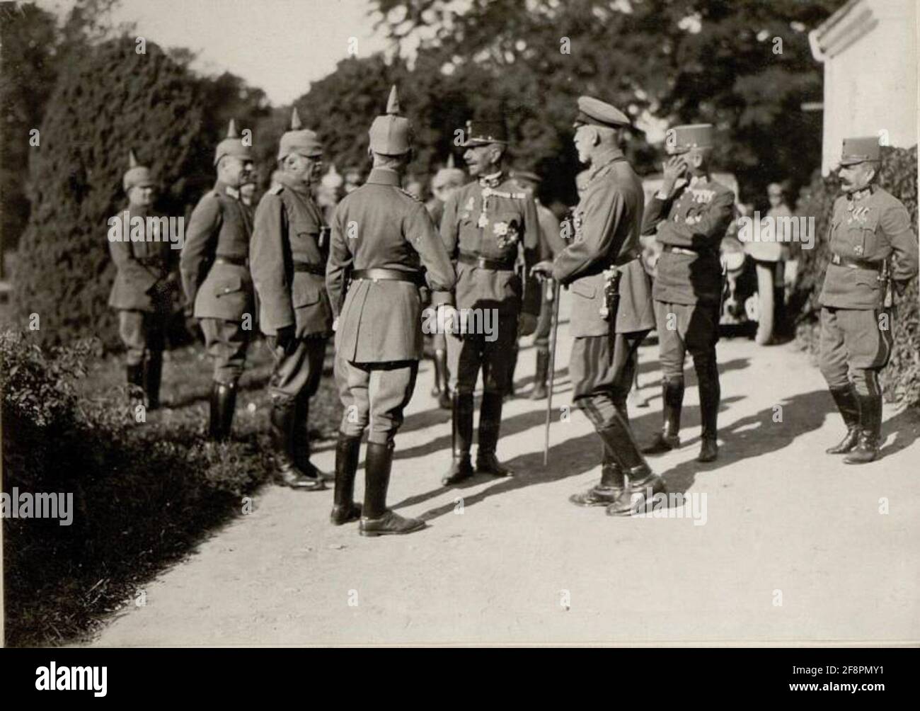 Inspektion der Deutschen Infanteriedivision 223 durch das Hauptquartier Böhm-Ermoli. . Stockfoto