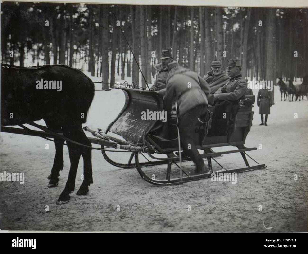 Die Kommandierung des deutschen Ostemischen Generalfeldmarschalls Prinz Leopold von Bayern insoziert die Wiener Truppen der Infanteriedivision von 25. Stockfoto