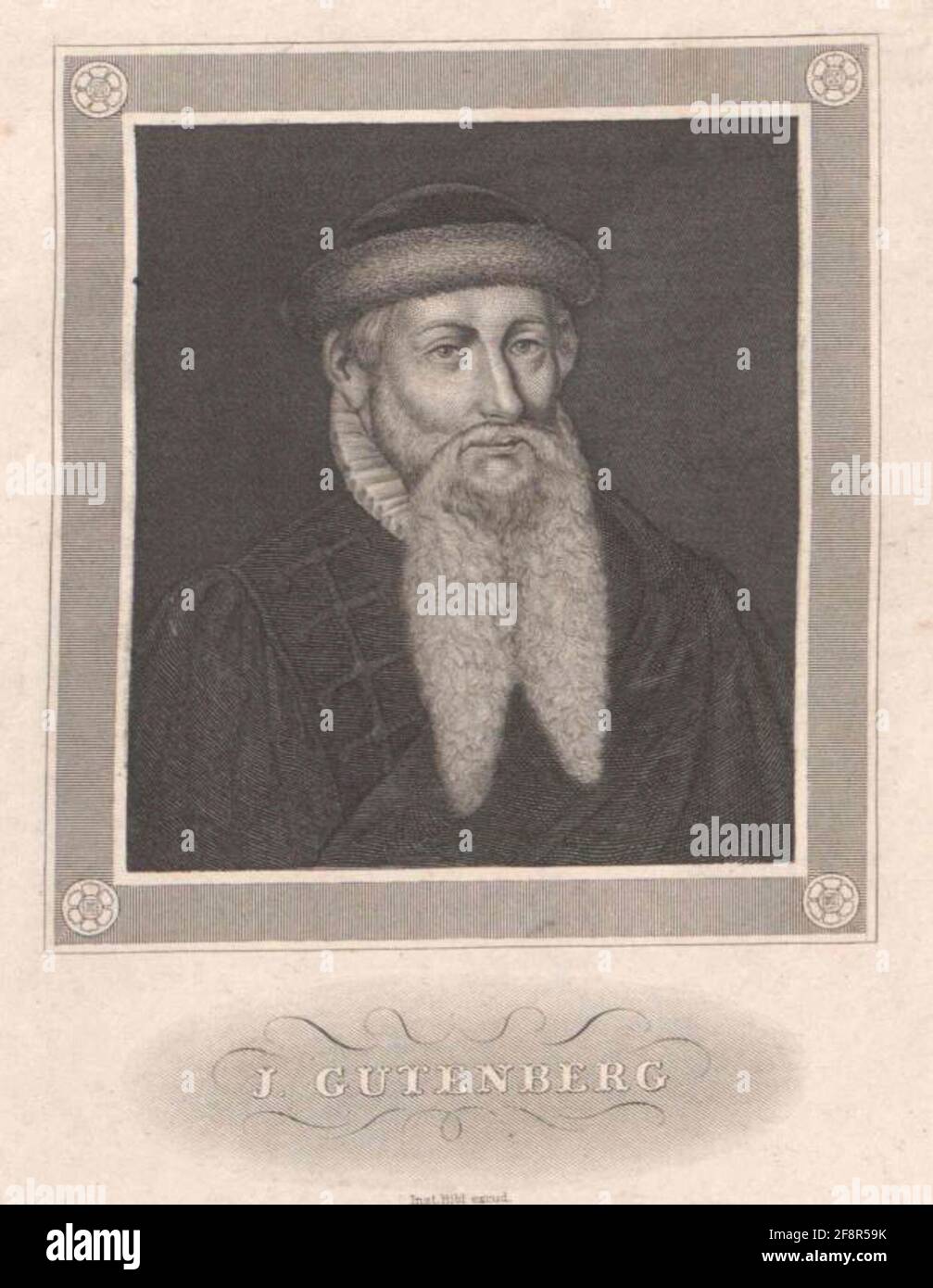 Gutenberg, Johann Gonstrefine Verlag: Bibliographisches Institut Dating: 1839/1865 Stockfoto