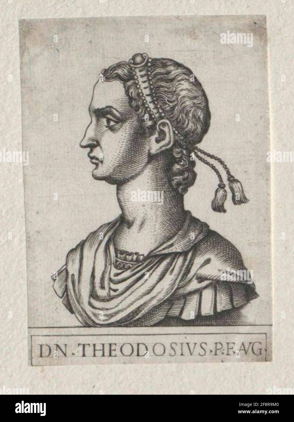 Theodosius II., oströmischer Kaiser . Stockfoto