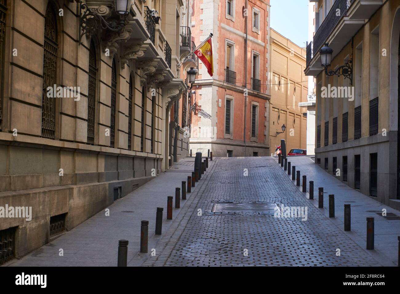 Leere Straßen in Madrid, Spanien Stockfoto