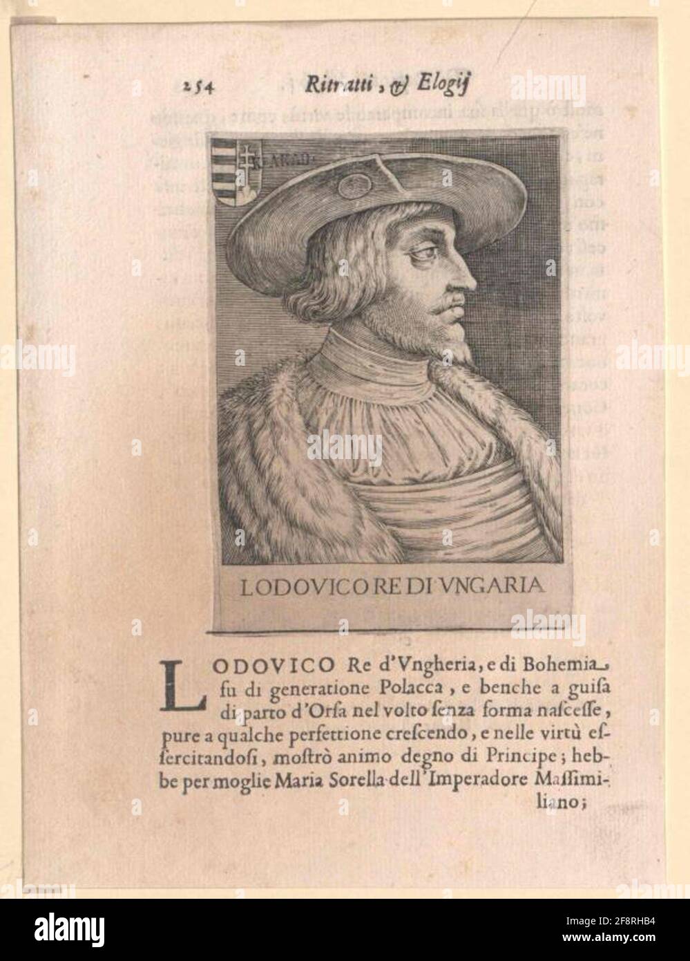 Ludwig II., König von Ungarn. Stockfoto