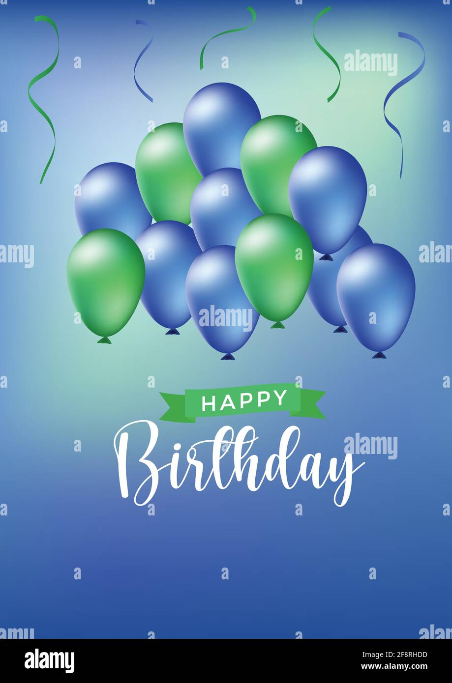 Happy Birthday Vektor - blau Stock Vektor