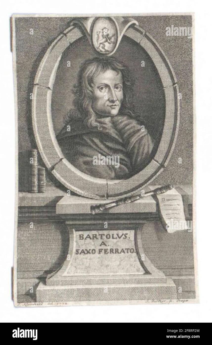 Sassoferrato, Bartolo da Zeichner: Kleinhard, Johannstecher: Balzer, Johann Georg Stockfoto Sassoferrato, Bartolo da Zeichner: Kleinhard, Johannstecher: Balzer, Johann Georg Stockfoto