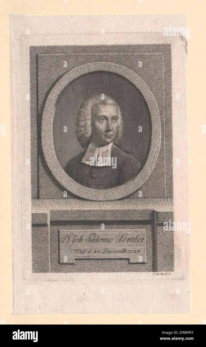 Semler, Johann Salomo Stecher: Stock, Johann Michael Stockfoto