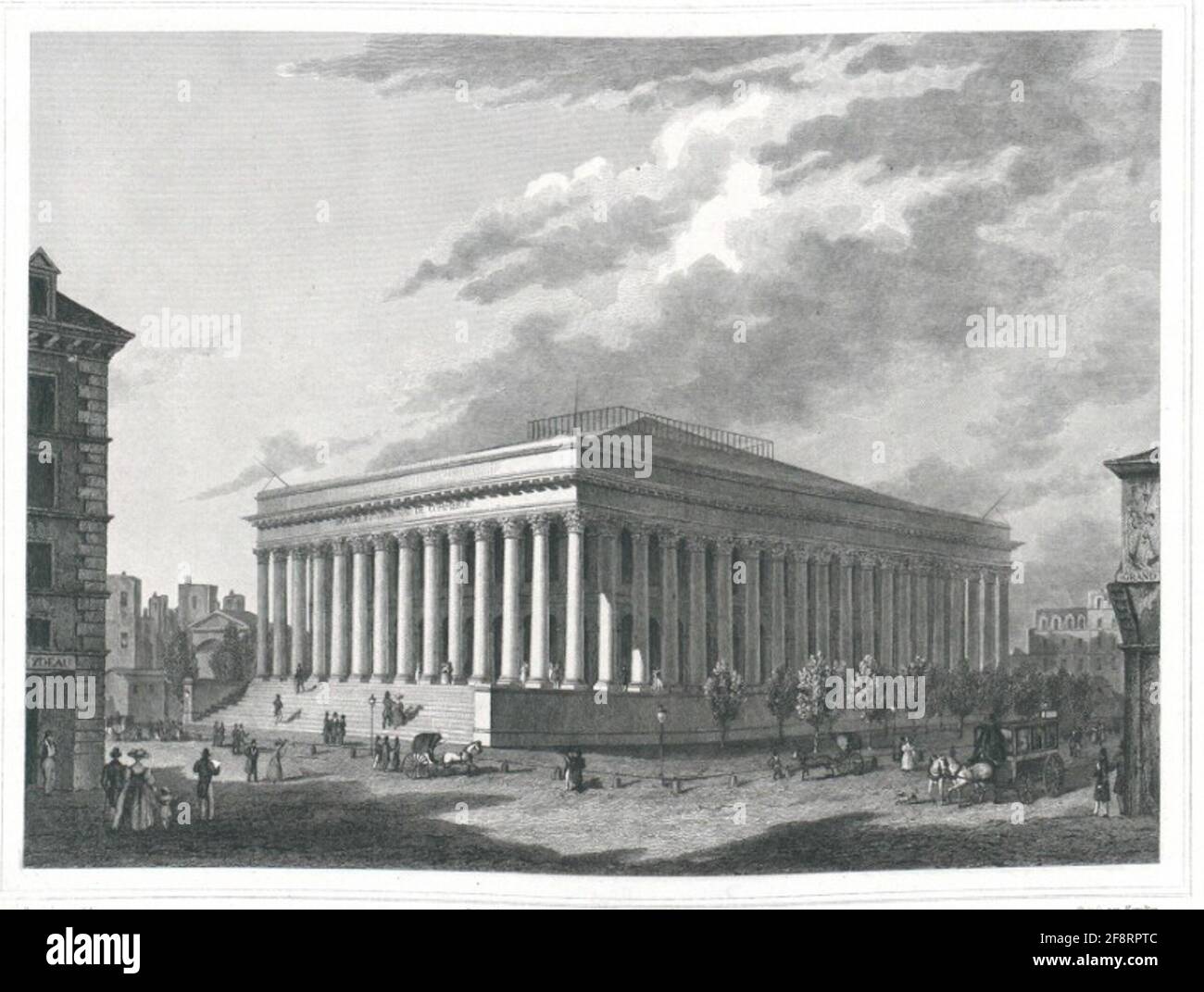 Paris. Palast der Börse. Stockfoto