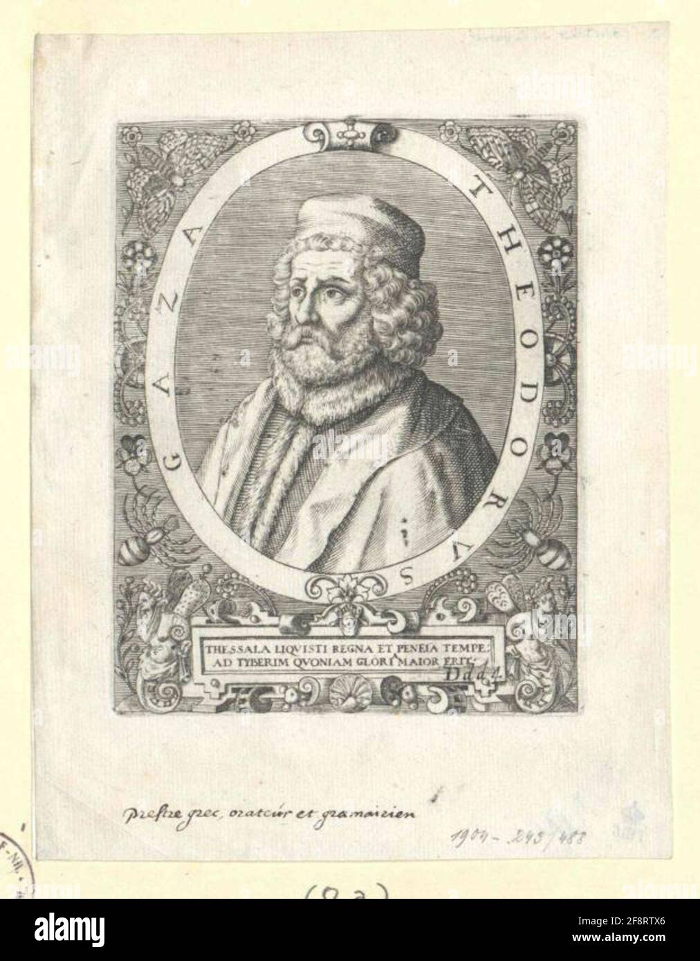 Gaza, Theodoros 1597 / 1599 Stockfoto