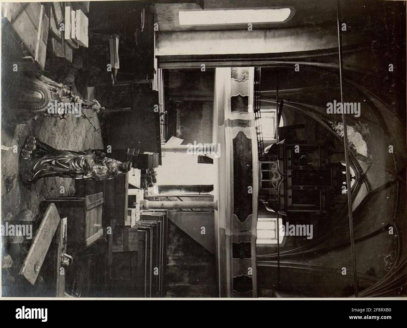 Zerstörte Kirche in Malborgeth. . Stockfoto