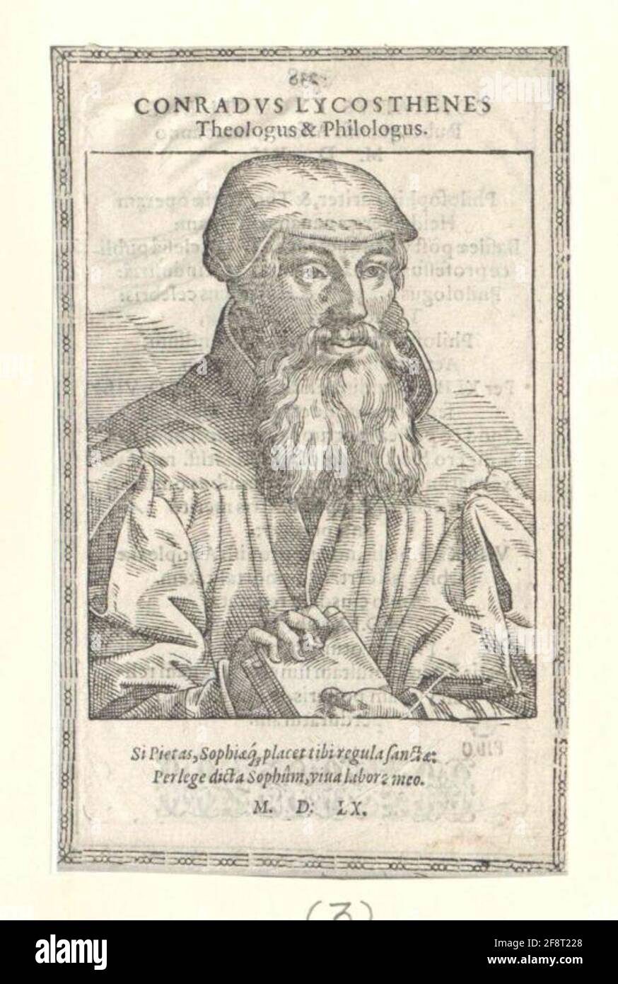 Lycosthenes, Konrad Verlag: Jobin, Bernhardstecher: Stimmer, Tobias Abteilung: Strasbourg Stockfoto