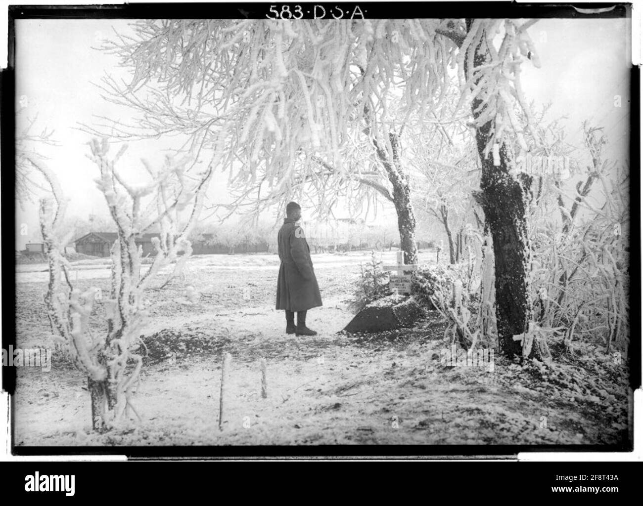 Soldatengrab in der Nähe von Folwarks wiegen Ostgalizien. Stockfoto