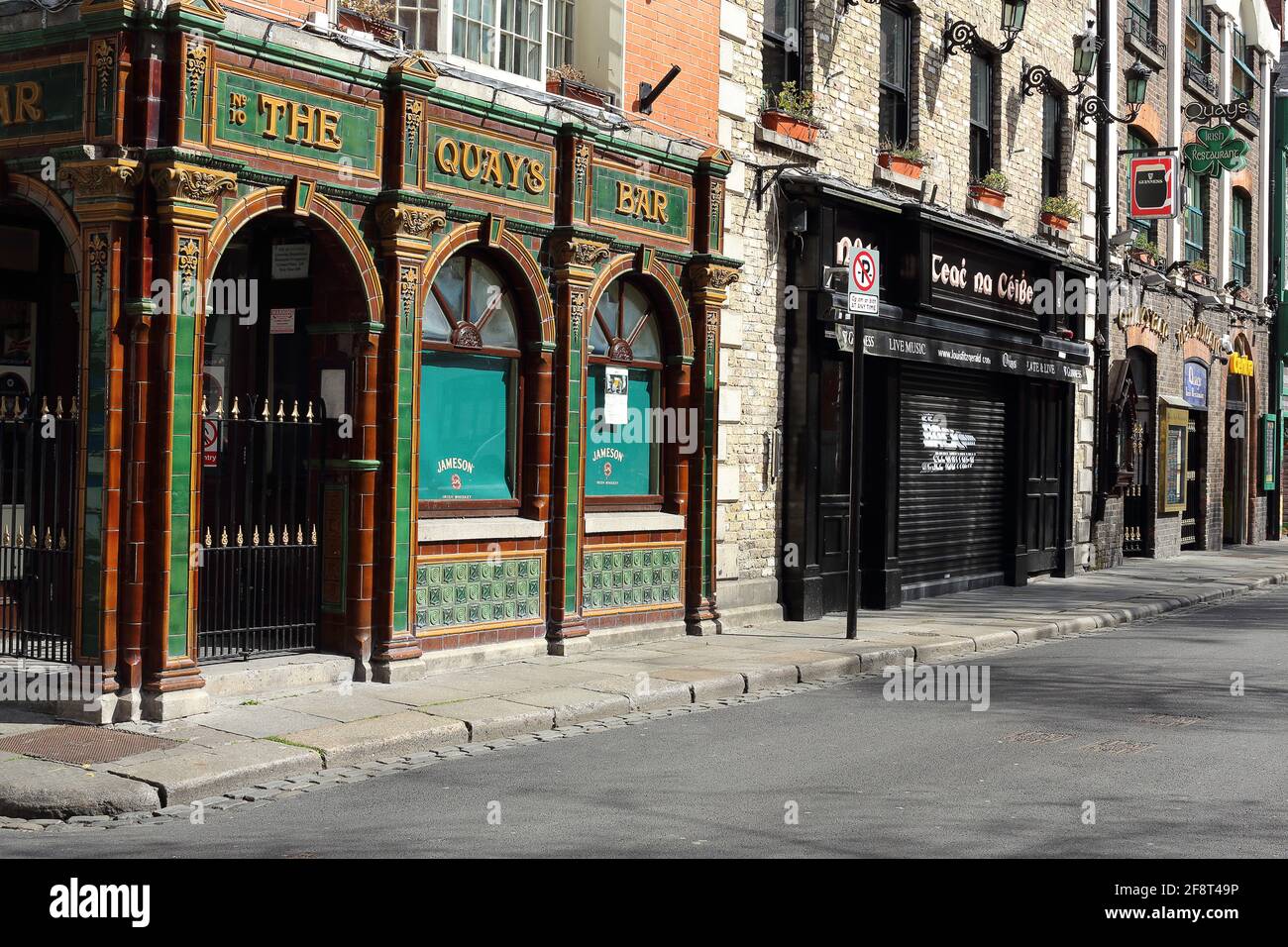 The Quays Pub in der Temple Bar Dublin, Irland Stockfoto