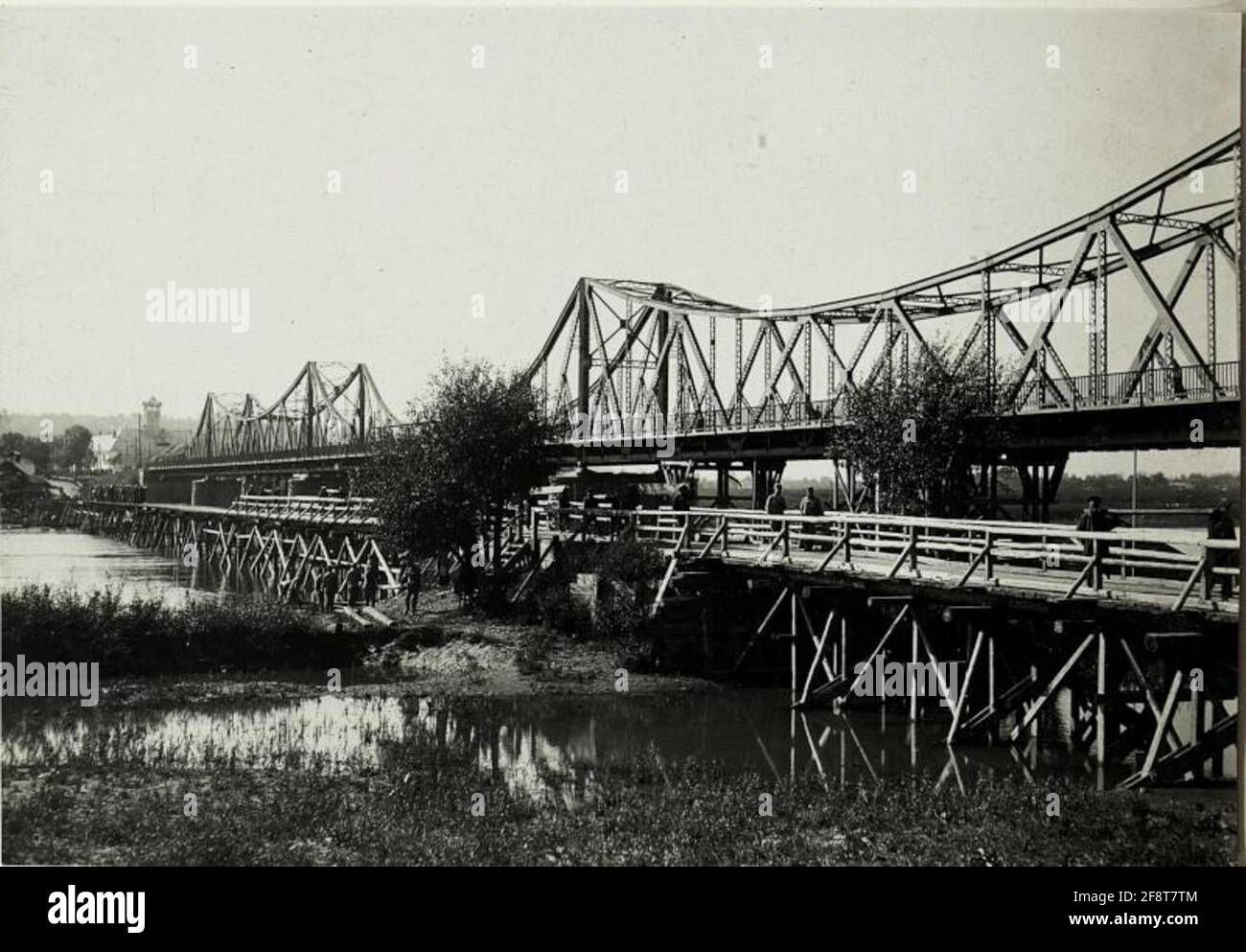 Halicz: Dauerhafte Herstellung DNJester Bridge IV. Stockfoto
