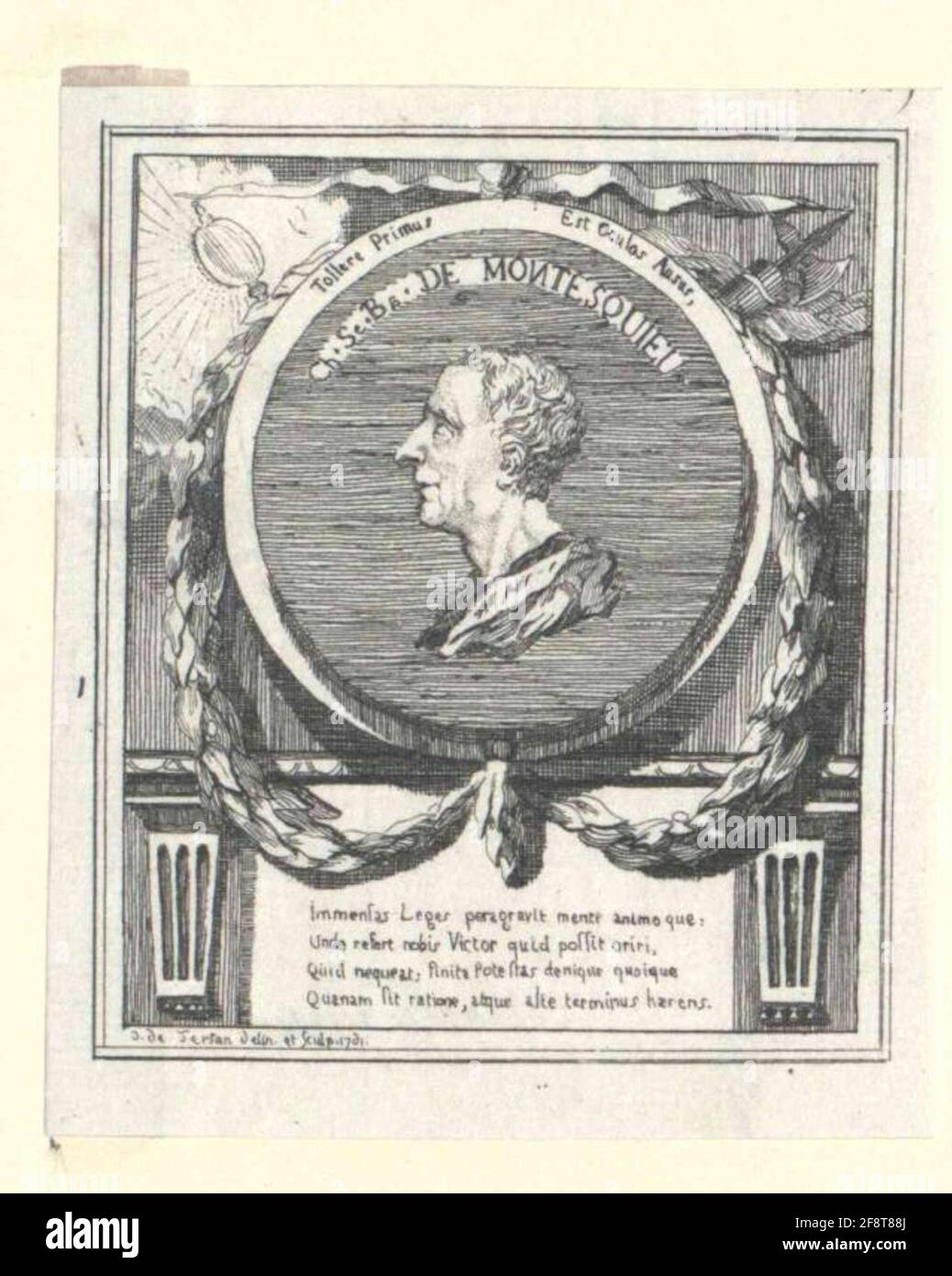 Montesquieu, Charles Baron der gezüchteten und. Stockfoto