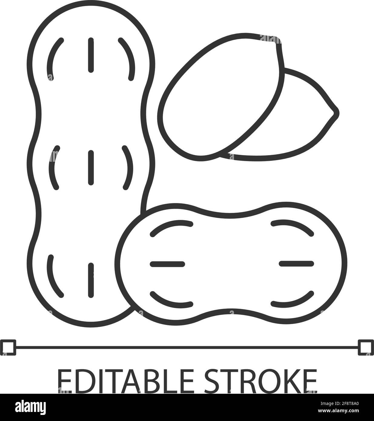 Lineares Erdnusssymbol Stock Vektor