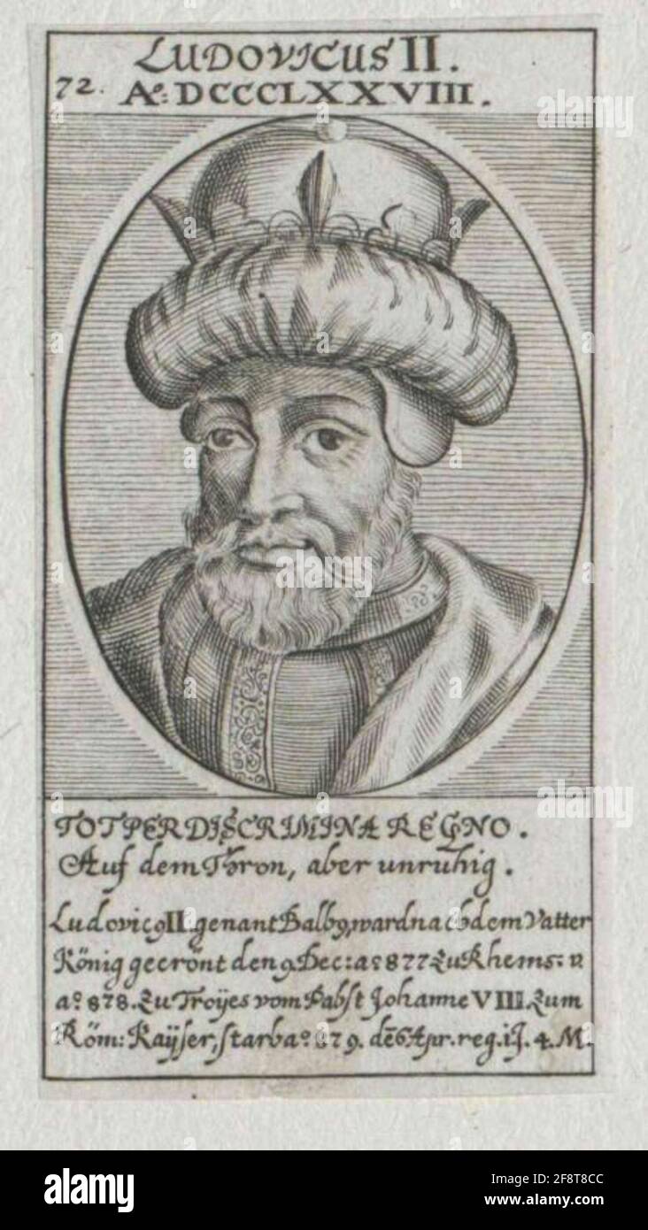 Ludwig II., der Stammler König von Frankreich. Stockfoto