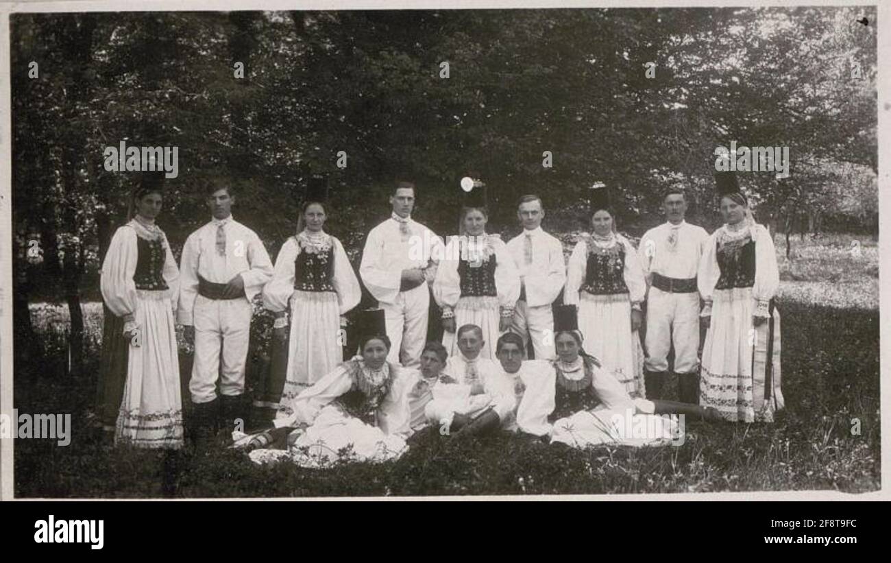 Sächsische Nationaltracht in Bistritz. Stockfoto Sächsische Nationaltracht in Bistritz. Stockfoto