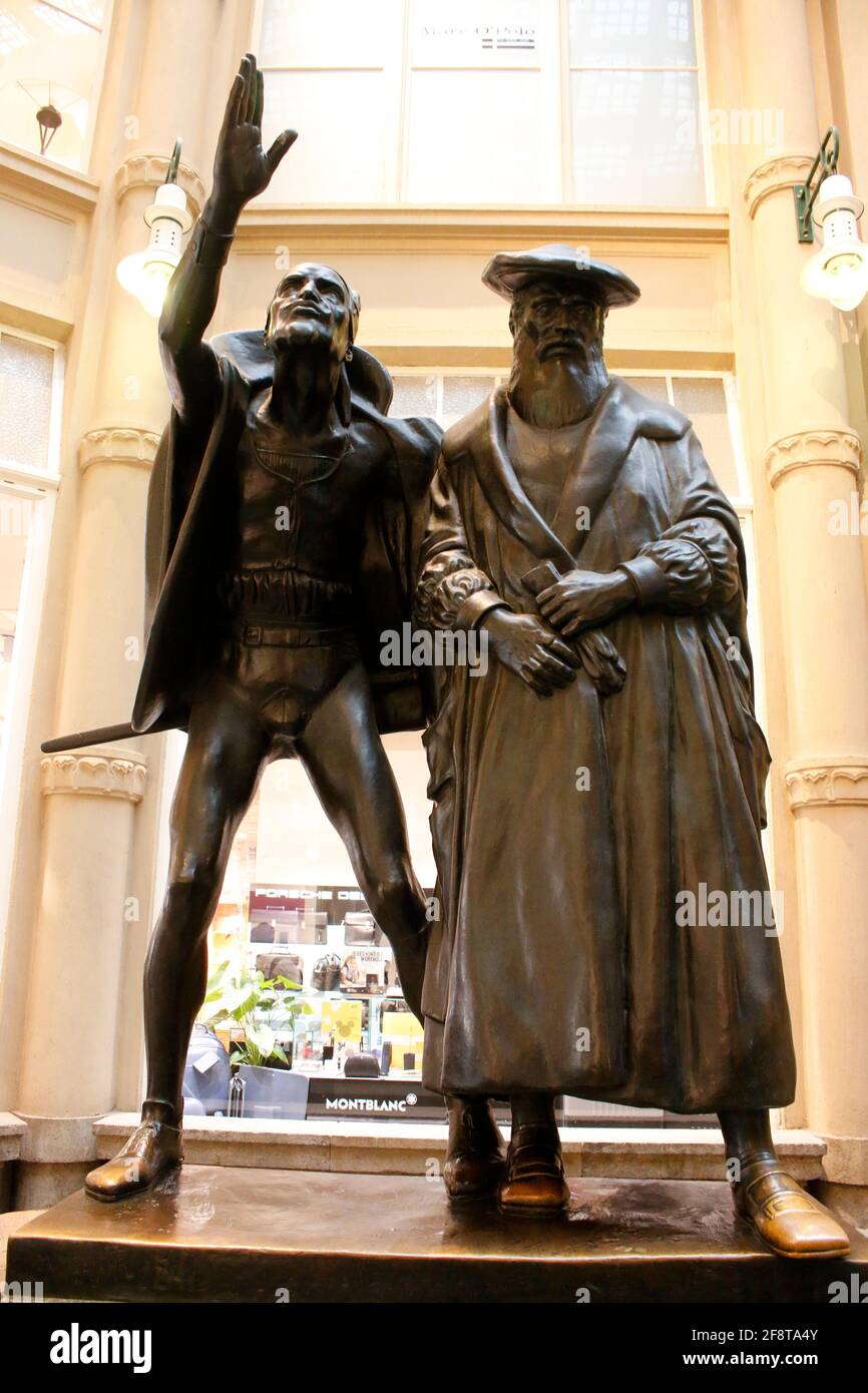 Impressionen: Mephistopheles und Faust-Figuren, Auerbachs Keller, Leipzig (nur für redaktionelle Verwendung. Keine Werbung. Referenzdatenbank: http: Stockfoto