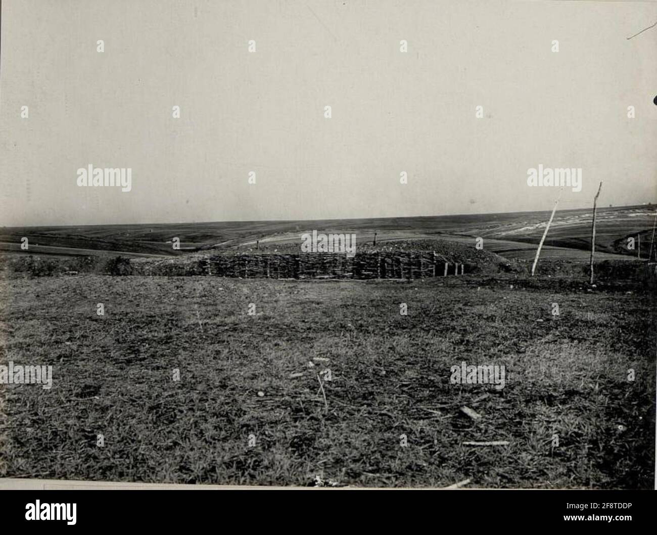 Blick vom Regimentskommando, Beobachtungsstatus. Aufgenommen am 11. IV 1916. INF.rgt.nro.60. . Stockfoto