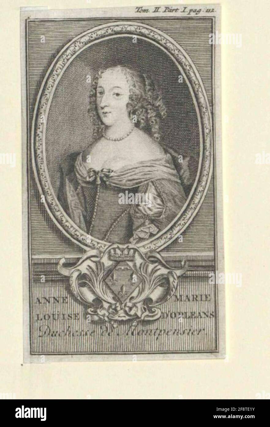 Anna Maria Luise, Prinzessin von Orléans. Stockfoto