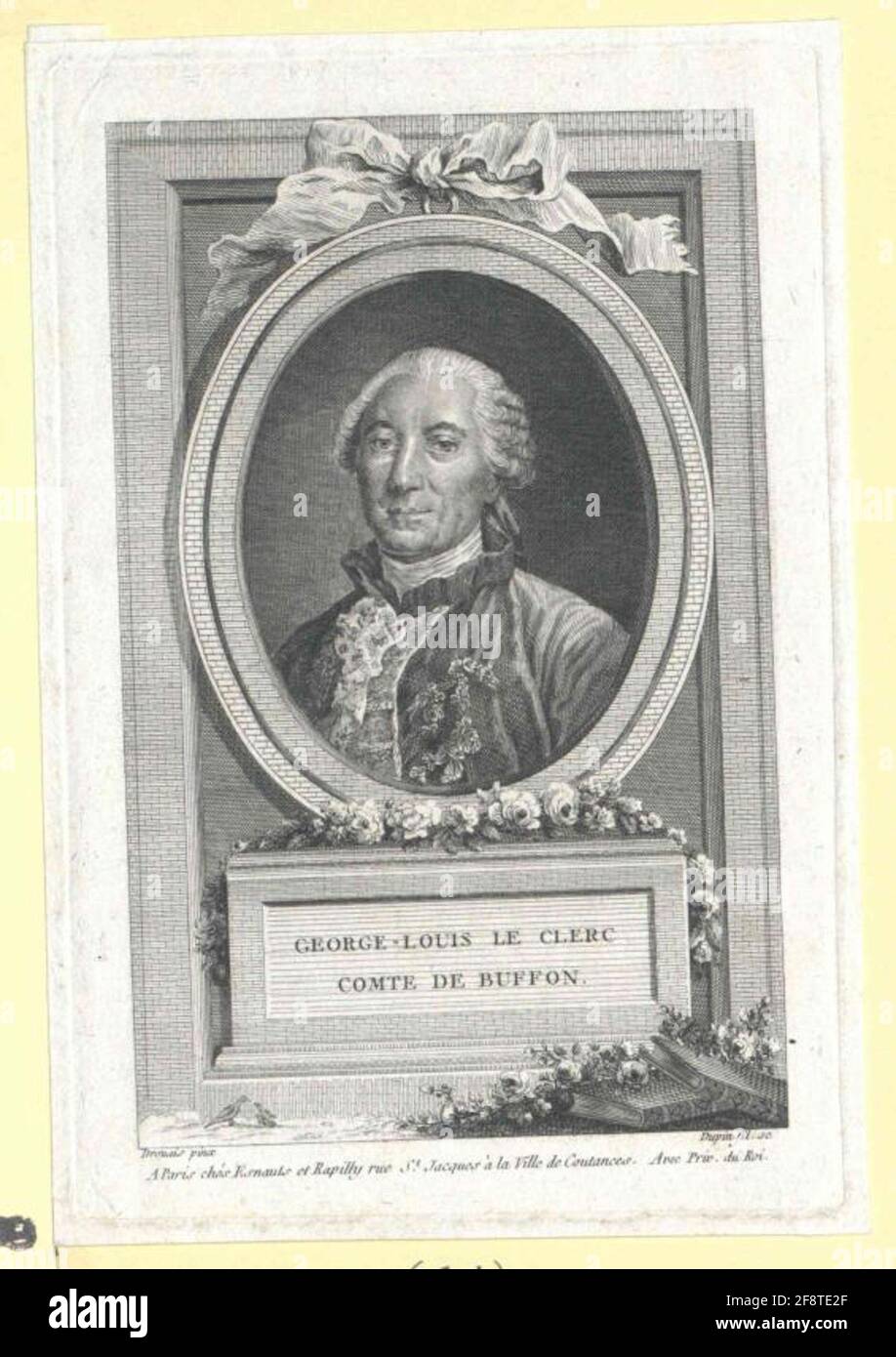 Buffon, Georges-Louis Comte Maler: Drouais, François-Hubertstecher: DuPi, Jean-Pierre-Julienverlag: Esnauts und Rapillyverlagsort: Paris Stockfoto