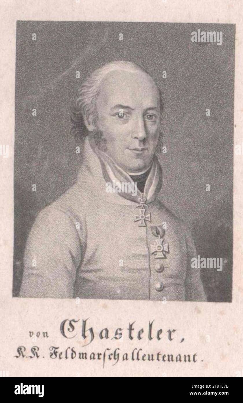 Chasteler de Courcelles, Johann Gabriel Marquis. Stockfoto