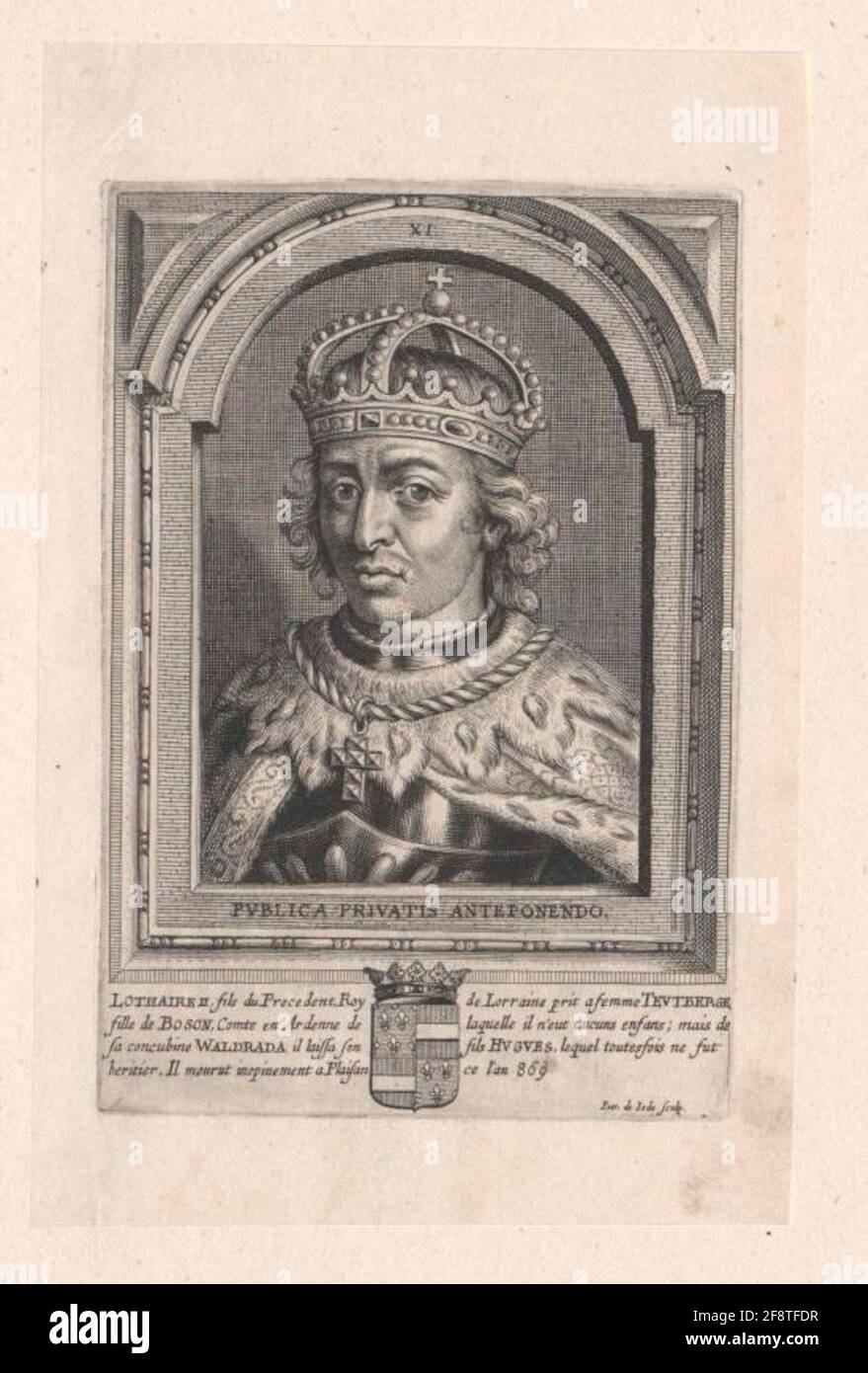 Lothar II., König von Lothringen. Stockfoto
