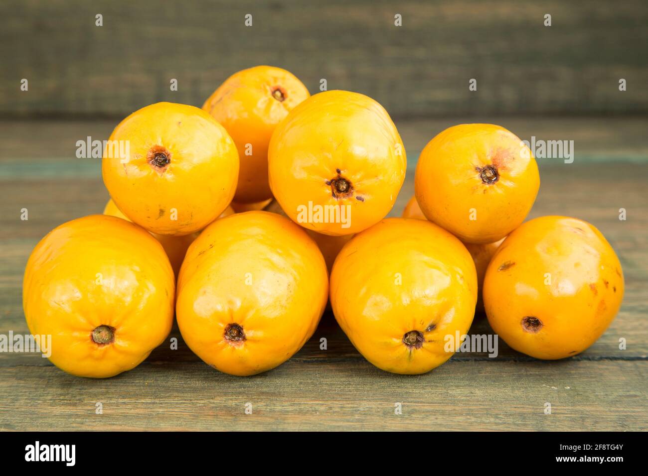 Spondias purpurea - köstliche tropische Früchte Stockfoto