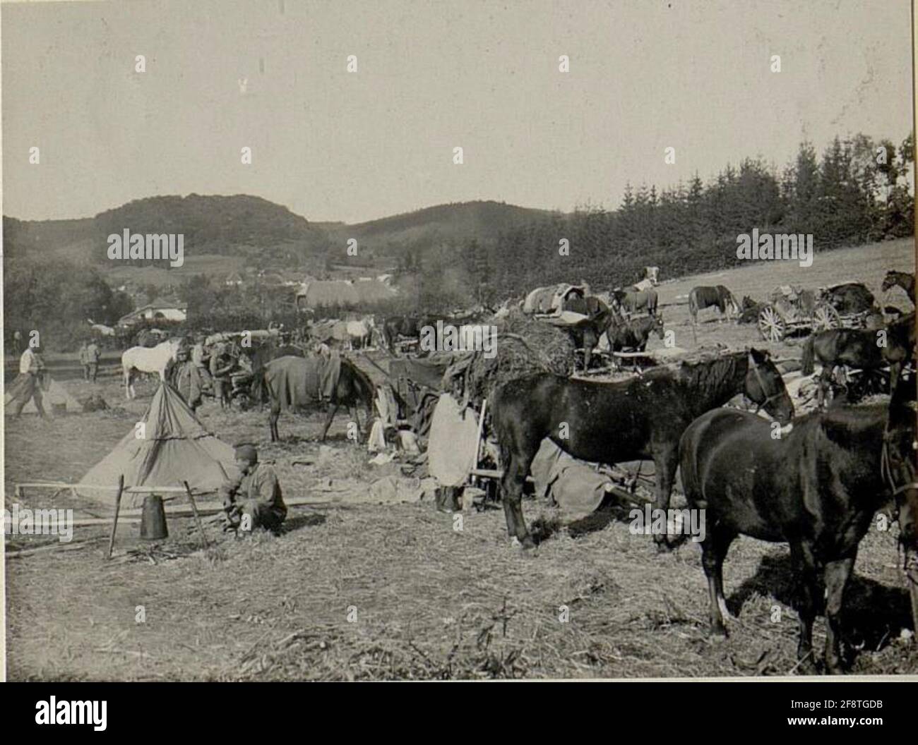 Blick vom türkischen Lager. Stockfoto