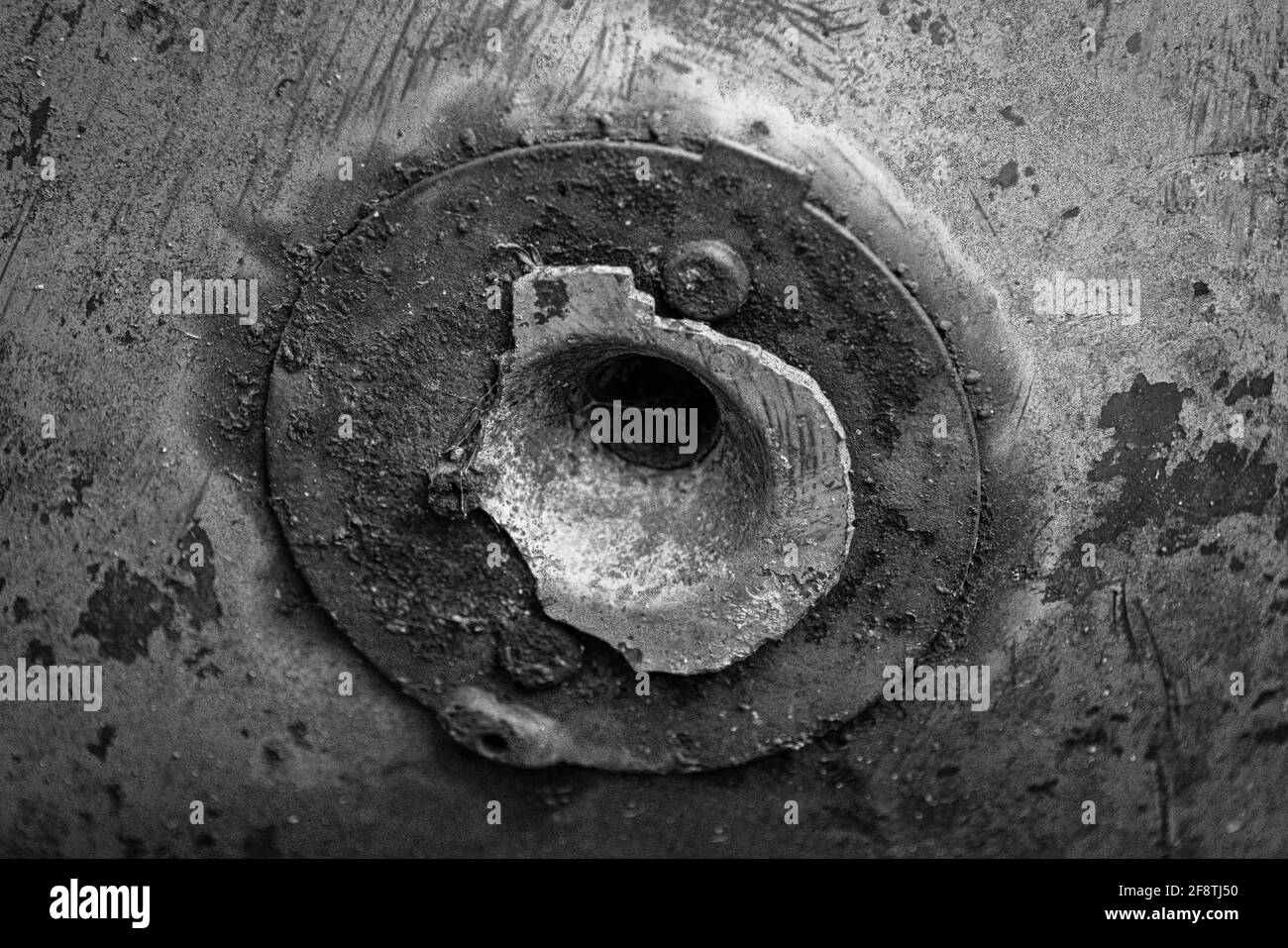 Ein Beispiel für ein altes verlassene Fahrzeug, das in den Wäldern auf vielen alten Gehöfen in den USA zu finden ist Stockfoto