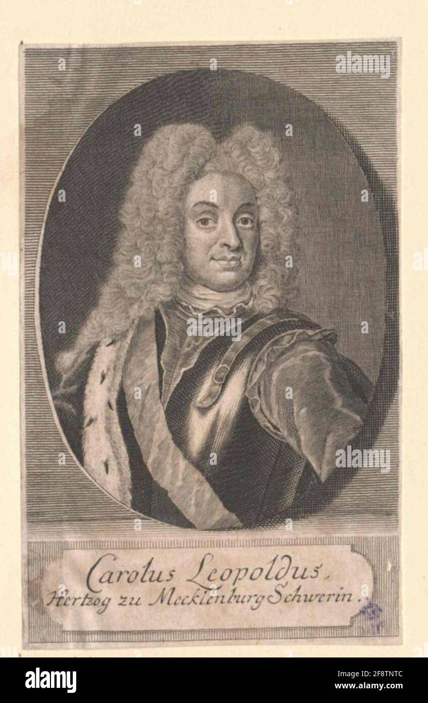 Karl Leopold, Herzog von Mecklenburg-Schwerin. Stockfoto