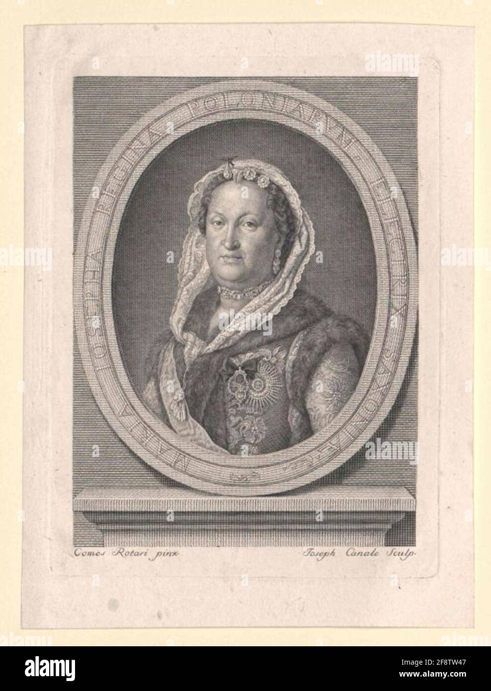 Marie Josefa, Erzherzogin von Österreich Maler: Rotati, Pietrostecher: Canale, Giuseppe Stockfoto