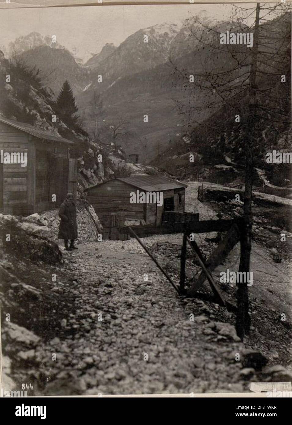 In Pieve-Tesino. Aufgezeichnete italienische Munitionsautos. . Stockfoto