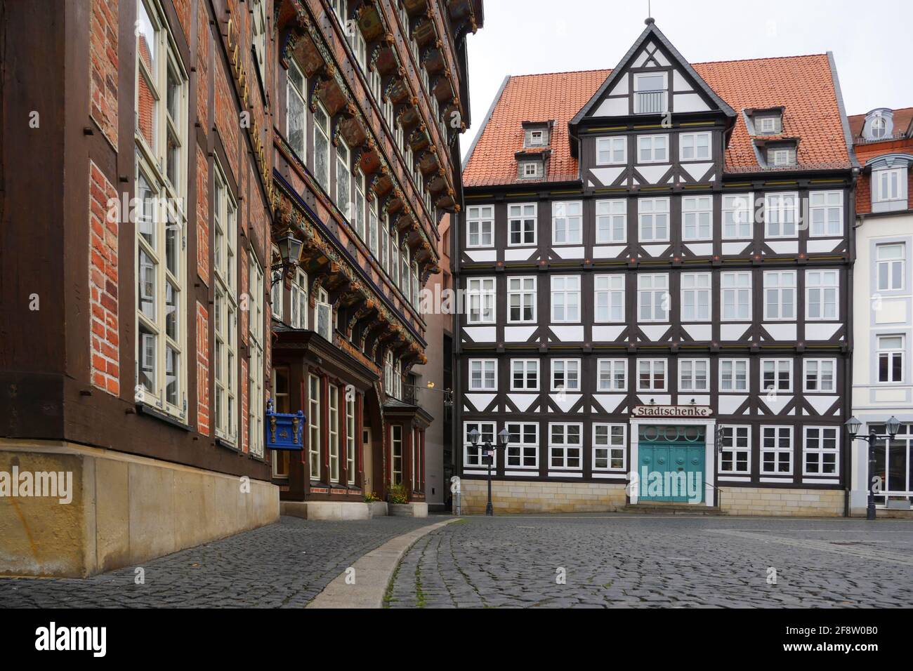 Hildesheimer Marktplatz - Marktplatz Stockfoto