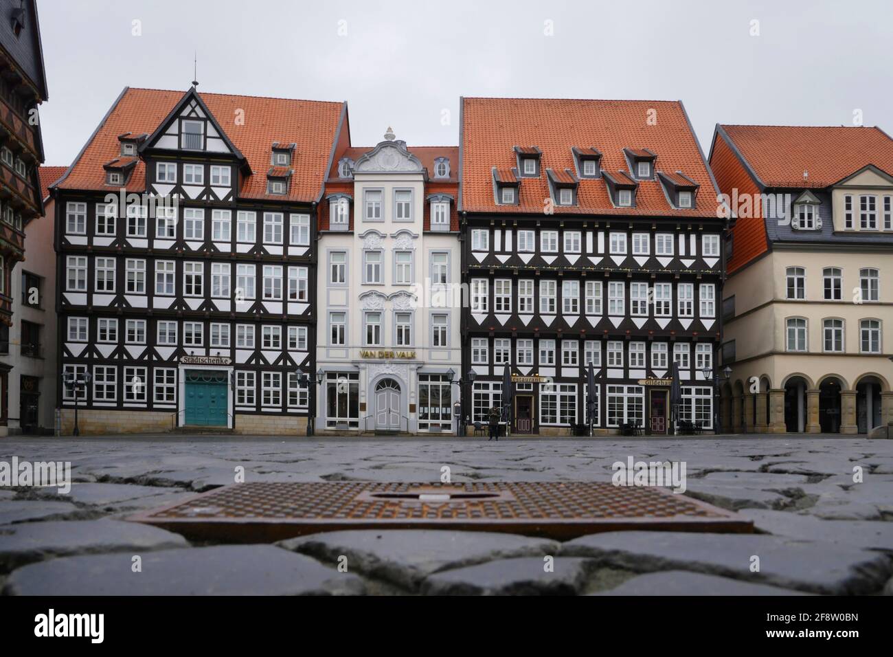Hildesheimer Marktplatz - Marktplatz Stockfoto