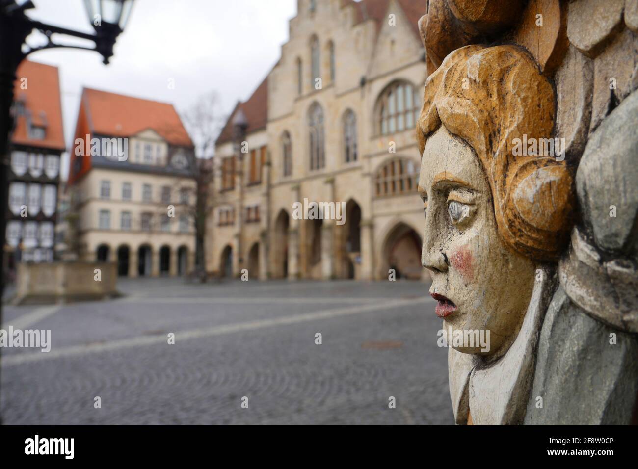 Hildesheimer Marktplatz - Marktplatz Stockfoto