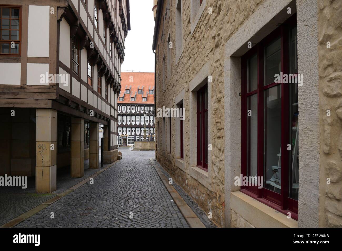 Hildesheimer Marktplatz - Marktplatz Stockfoto