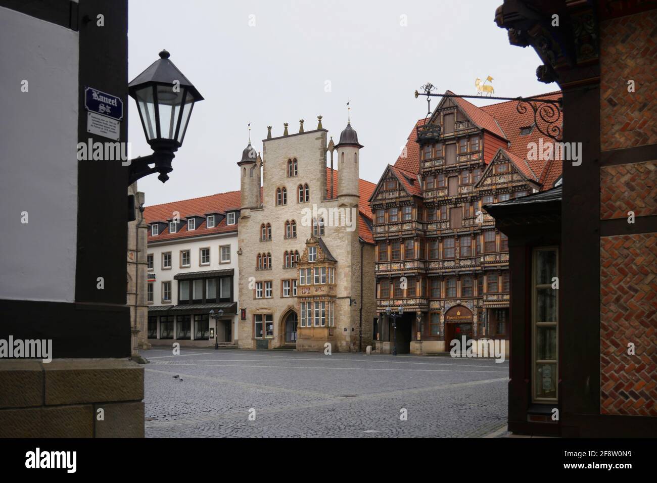 Hildesheimer Marktplatz - Marktplatz Stockfoto