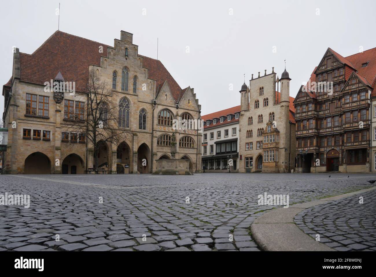 Hildesheimer Marktplatz - Marktplatz Stockfoto