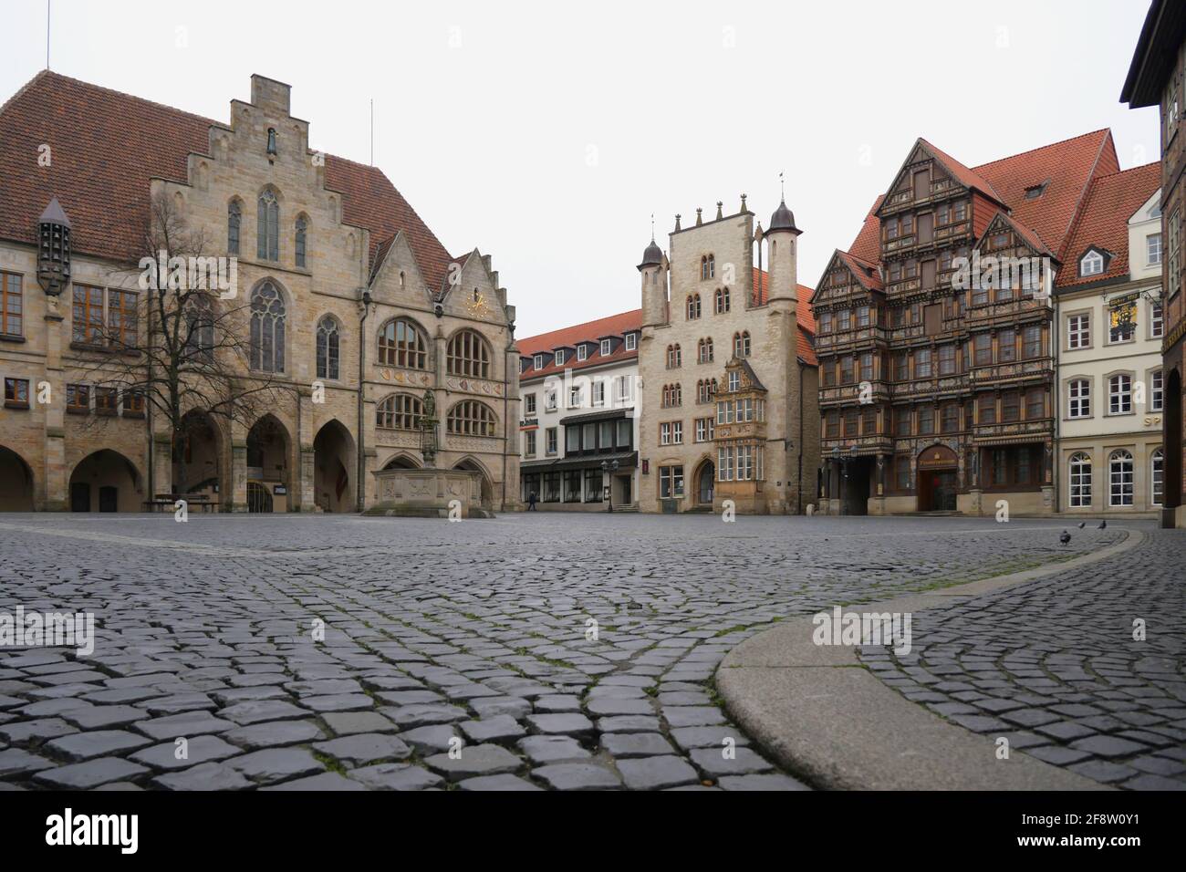 Hildesheimer Marktplatz - Marktplatz Stockfoto