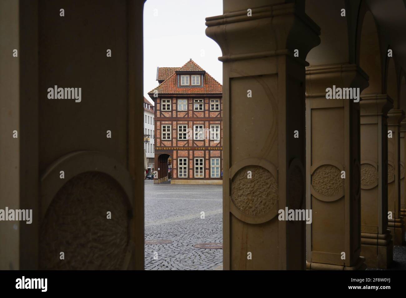 Hildesheimer Marktplatz - Marktplatz Stockfoto