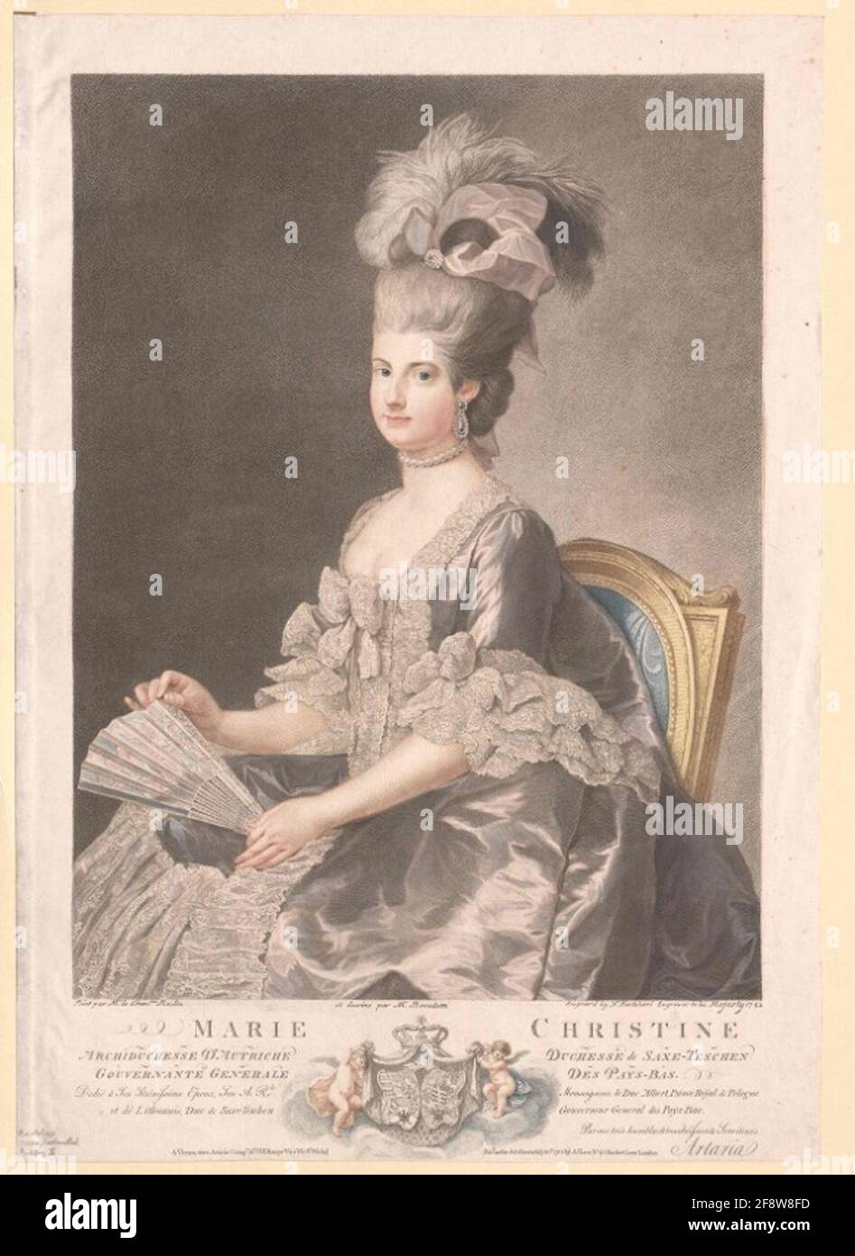 Marie Christine, Erzherzogin in Österreich. Stockfoto