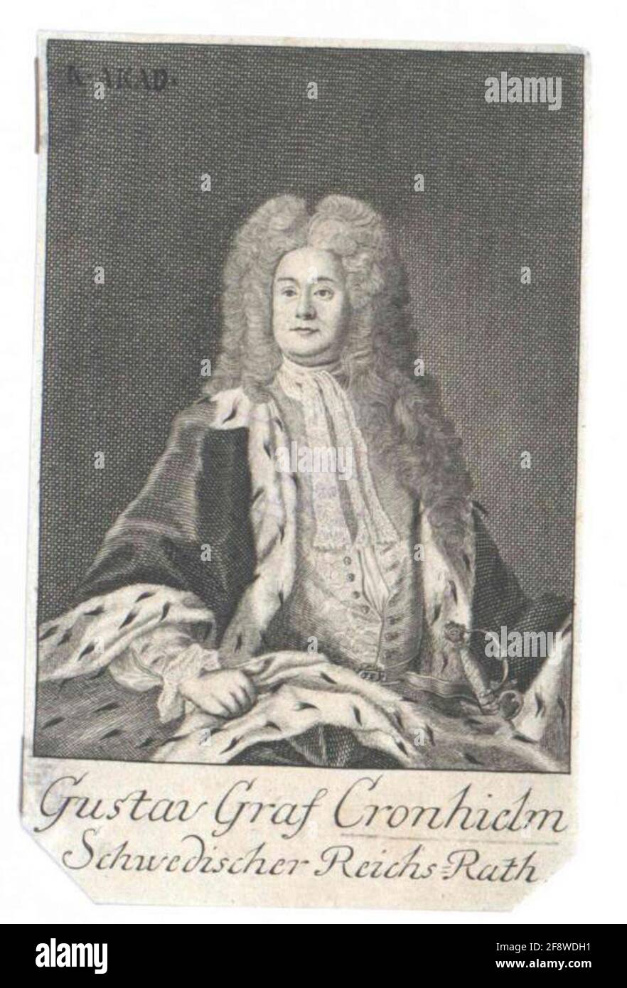 Cronhielm, Gustaf Graf Stecher: Bernigeroth, Martin Stockfoto