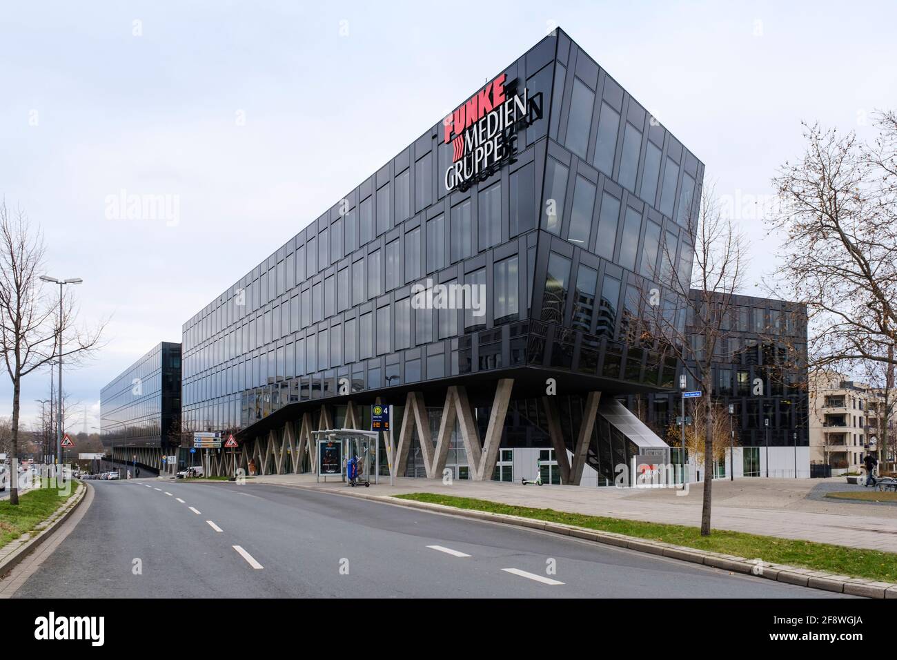 Unternehmenszentrum der Funke Media Group, Essen, Ruhrgebiet, Stockfoto