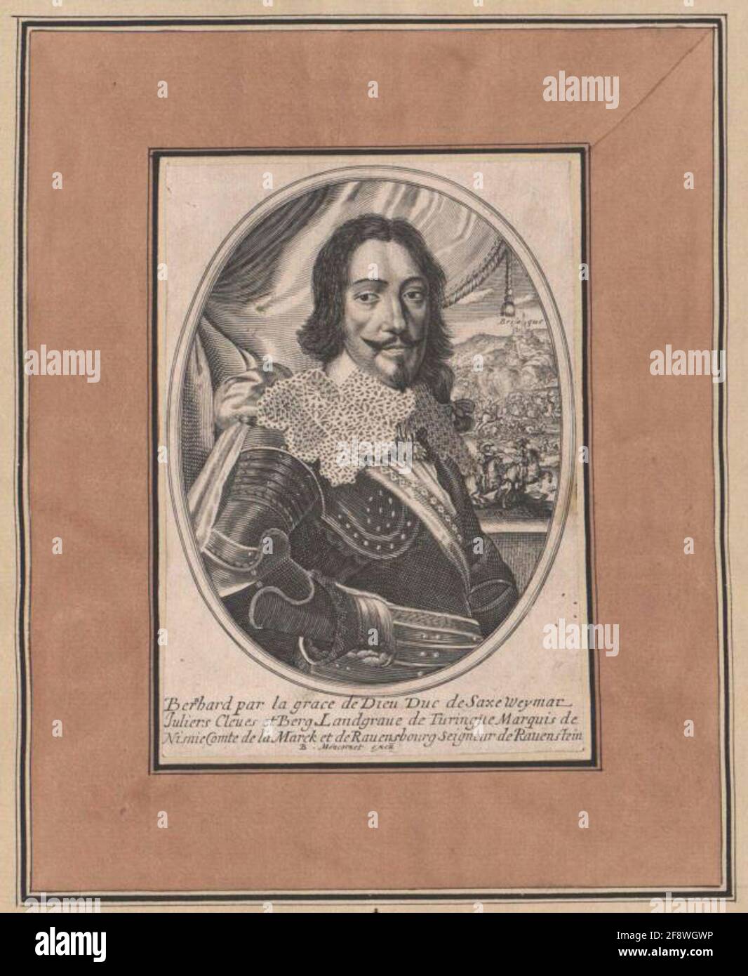 Bernhard, Prinz von Sachsen-Weimar. Stockfoto