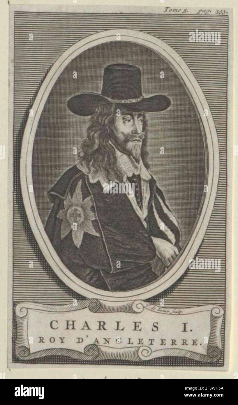 Karl I., König von England. Stockfoto