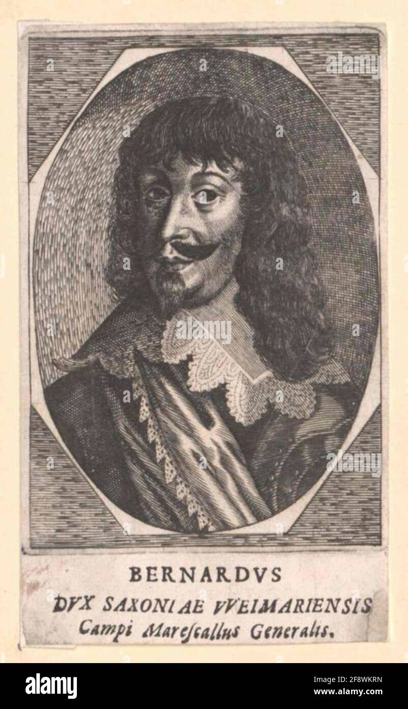 Bernhard, Prinz von Sachsen-Weimar. Stockfoto