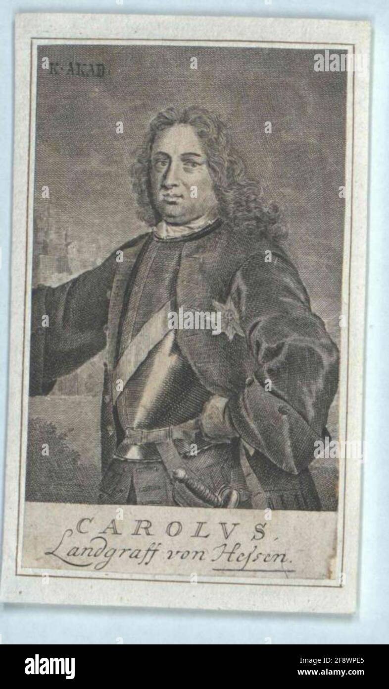 Karl, Landgraf von Hessen-Kassel 1670/1730 Stockfoto